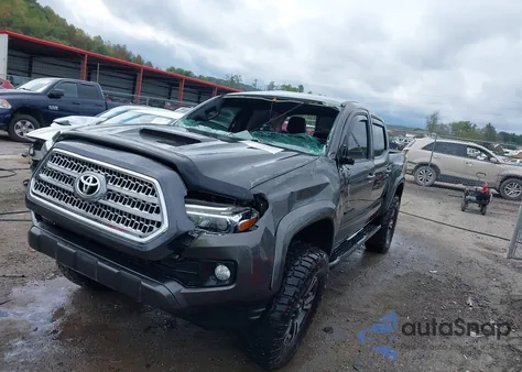 2017 Toyota Tacoma Dbl Cab/Sr/Trdspt/Or/Pro из США, поврежденный, VIN 3TMCZ5ANXHM083407